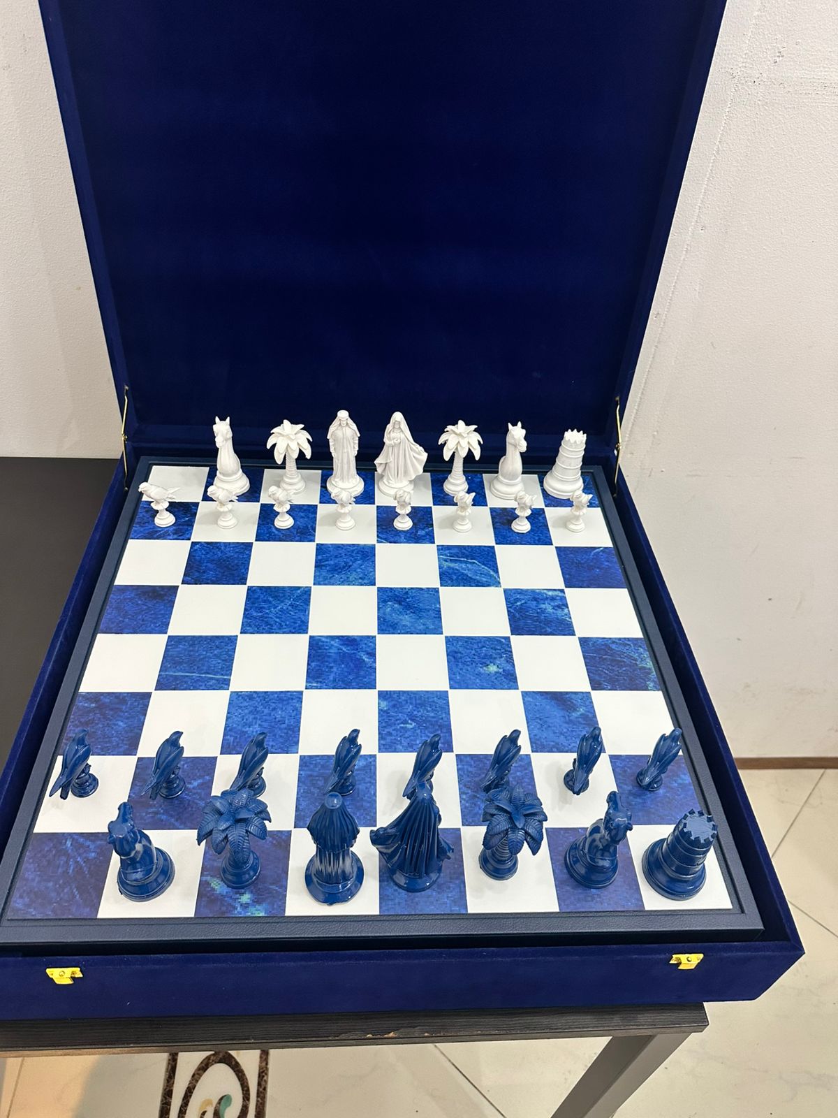Premium custom 3D printed chess set Marble Finish Dubai